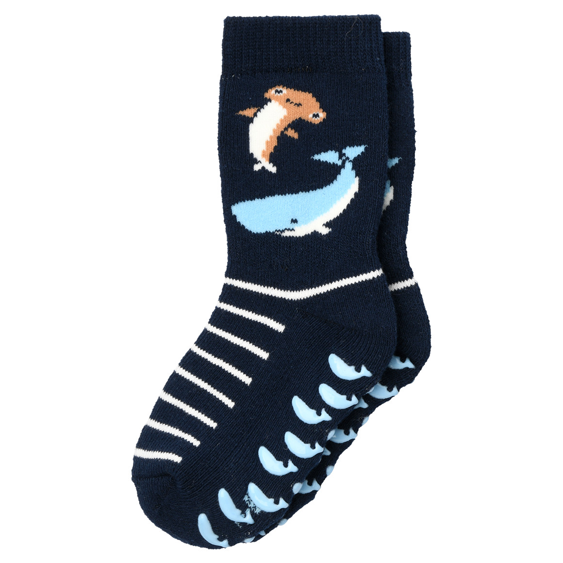 Topomini 3 Jungen Stoppersocken im Set dunkelblau / beige