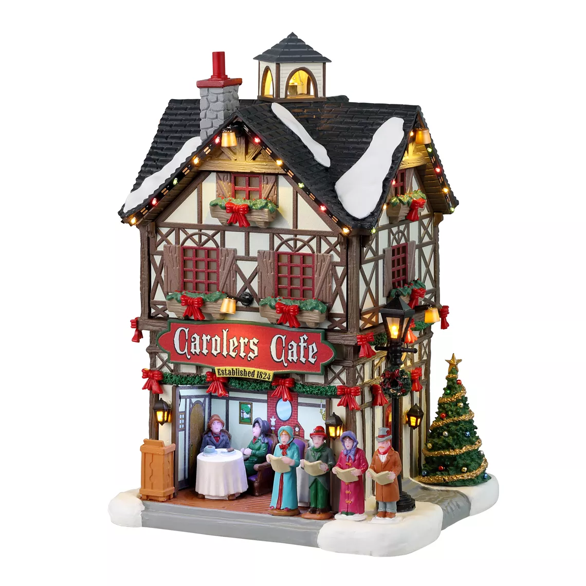 Village de Noël Lemax lumineux à piles Le café des chanteurs
