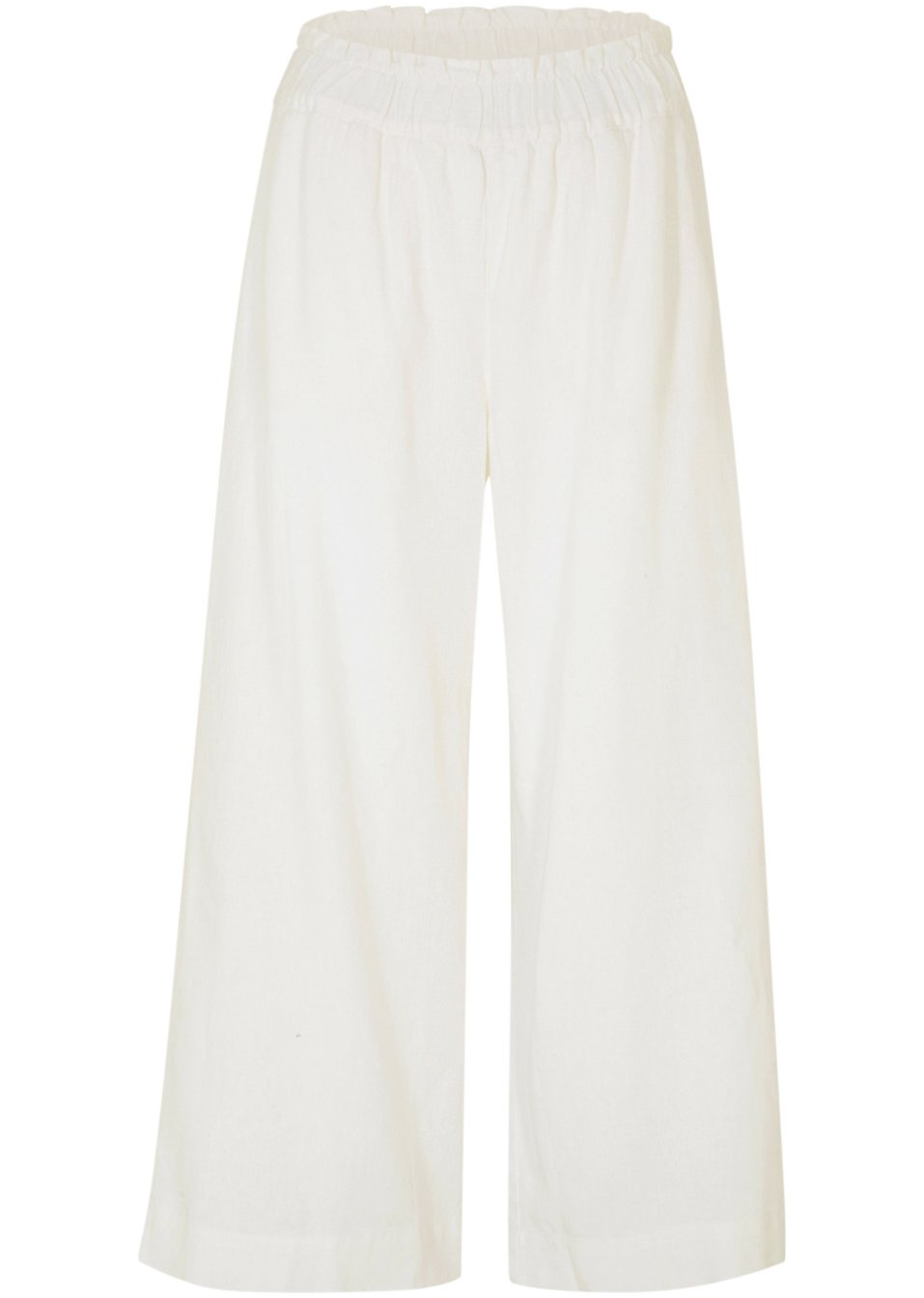 Jupe-culotte en lin, longueur mollet