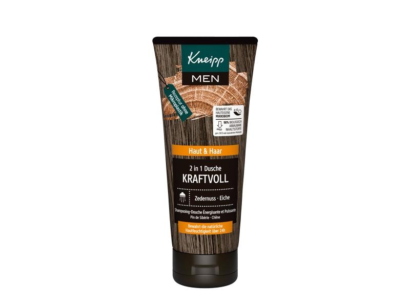 Kneipp Duschgel Men Kraftvoll 2in1 200 ml Natürliche Männerpflege mit Naturkompetenz