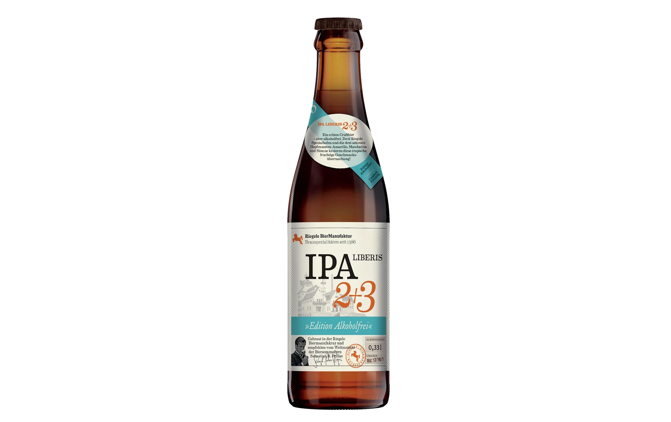 Bier IPA Liberis 2+3 alkoholfrei 0.33 lTropisch-fruchtiges IPA ohne Alkohol