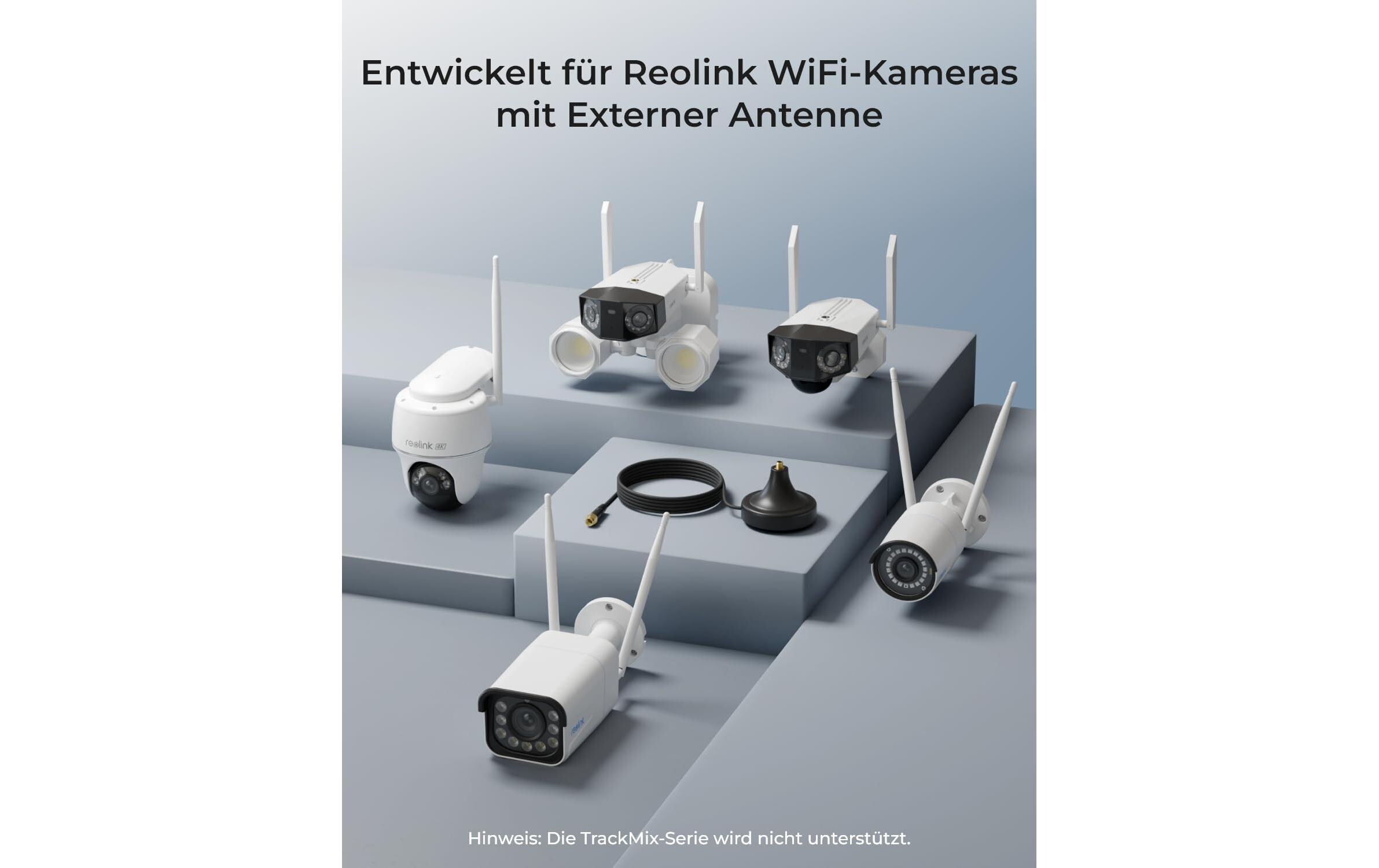 Antenna Kabel 3 m, SchwarzFlexibles WLAN-Signalverstärker-Kit