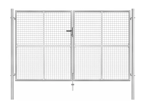 Porte de jardin Acier galvanisé 306x200 cm Argenté