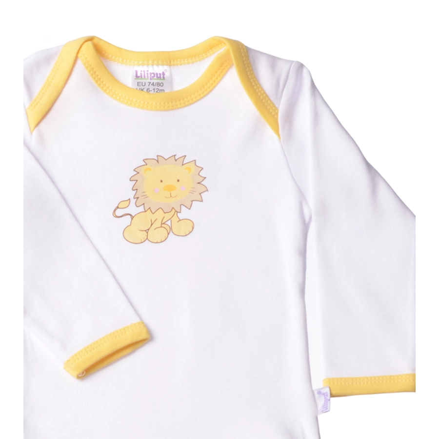 Liliput Amineckbody 2er-Pack Löwe und Frontprint weiß, gelb