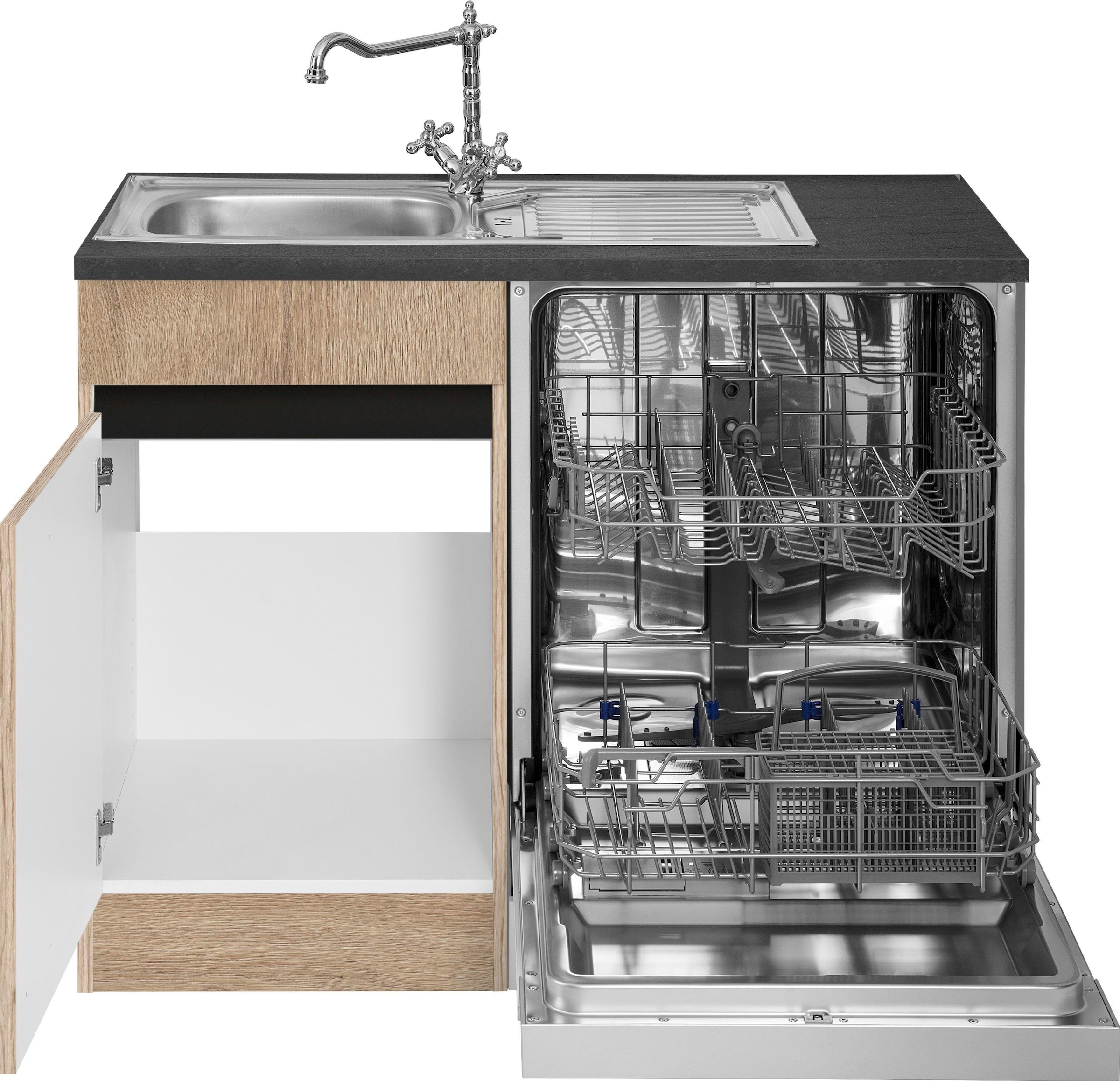 OPTIFIT Winkelküche »Roth« Stellmasse 300x175 cm, wahlweise mit E-Geräten, mit Apothekerschrank