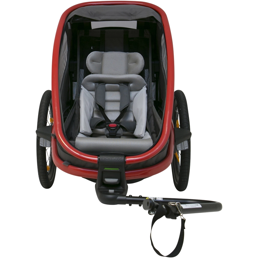 hamax Kinderfahrradanhänger Outback ONE mit Rückenlehnenverstellung blau