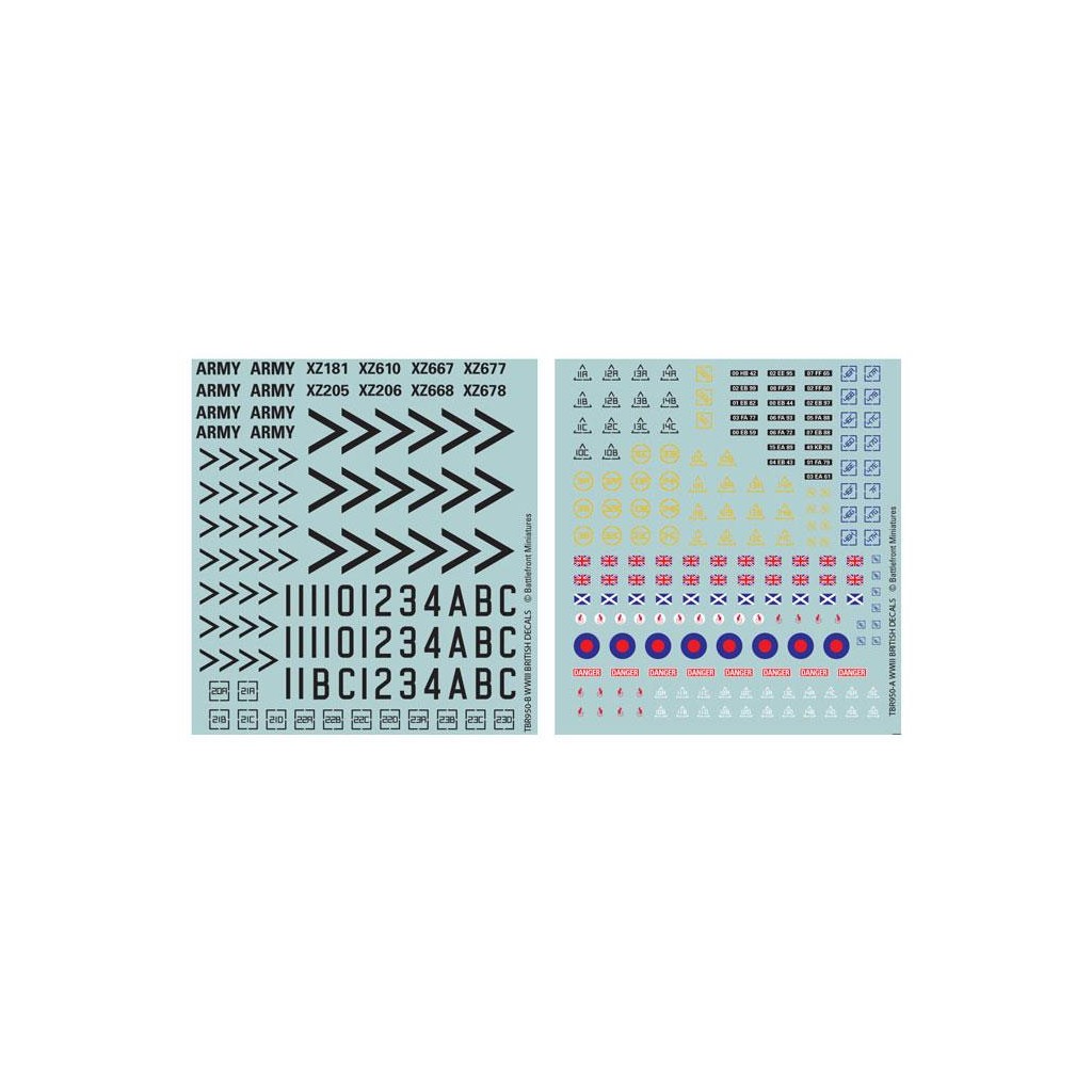 Team Yankee - British Decal Set