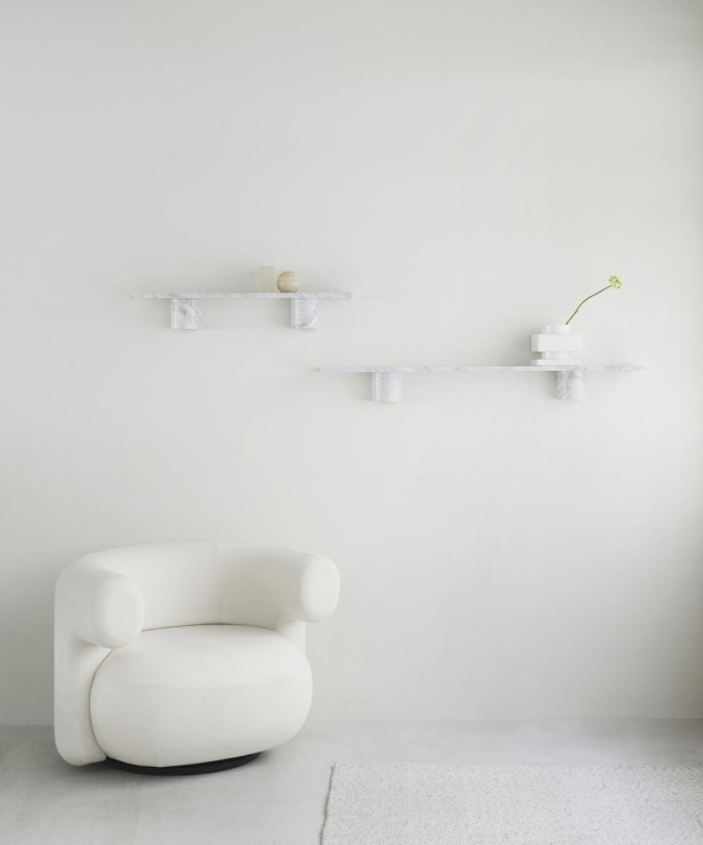 Normann Copenhagen Sten wandplank 80 Black Marble