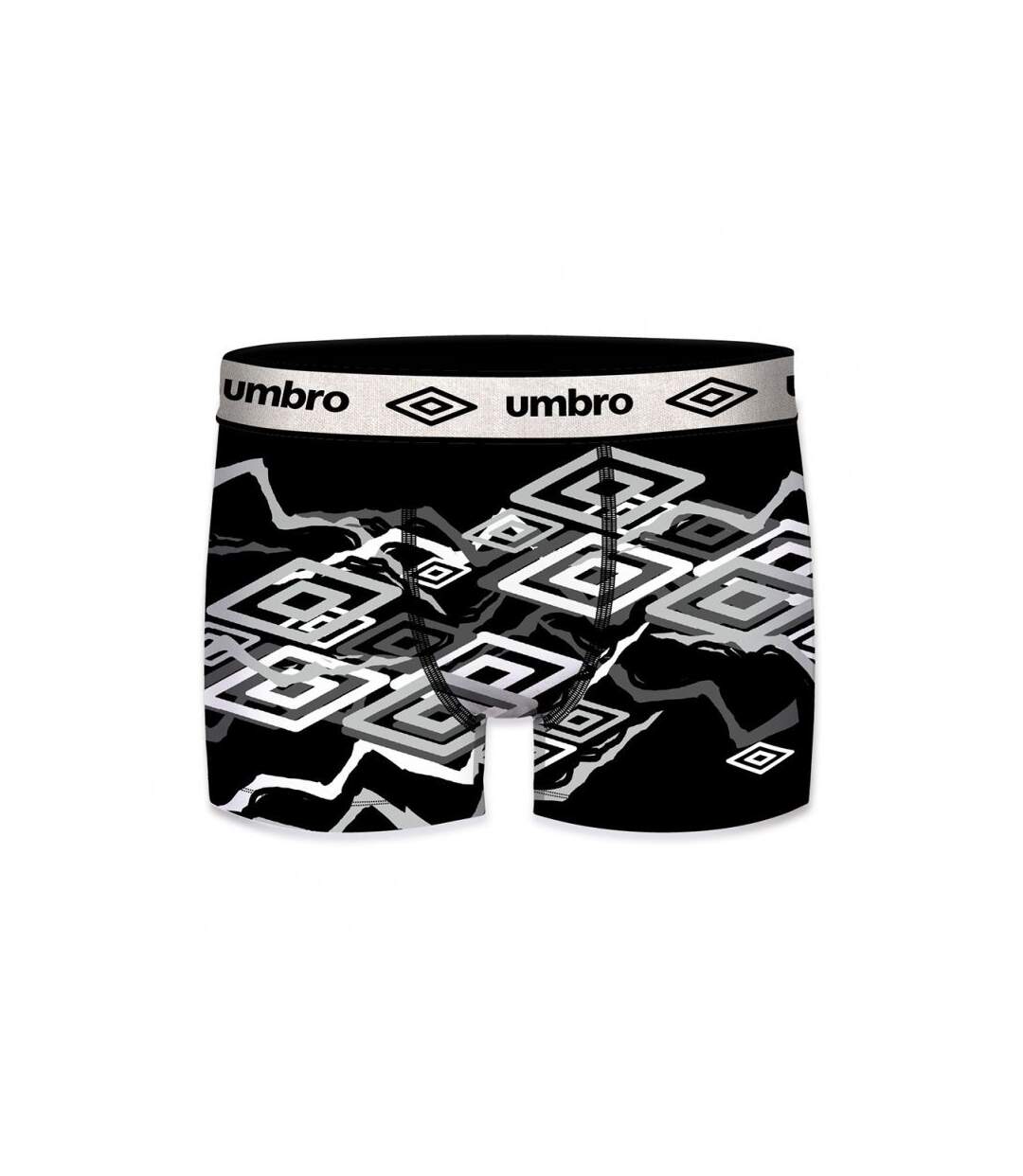 UMBRO Boxer Homme Microfibre SUBASS2 Noir et Gris