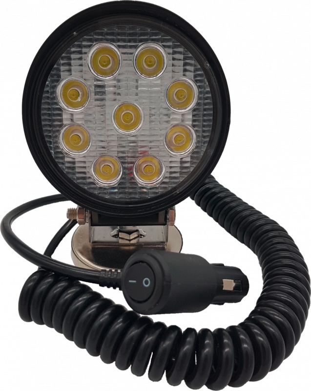 Berger und Schröter LED Arbeitsscheinwerfer 9 x 3 Watt mit Magnetfuß rund