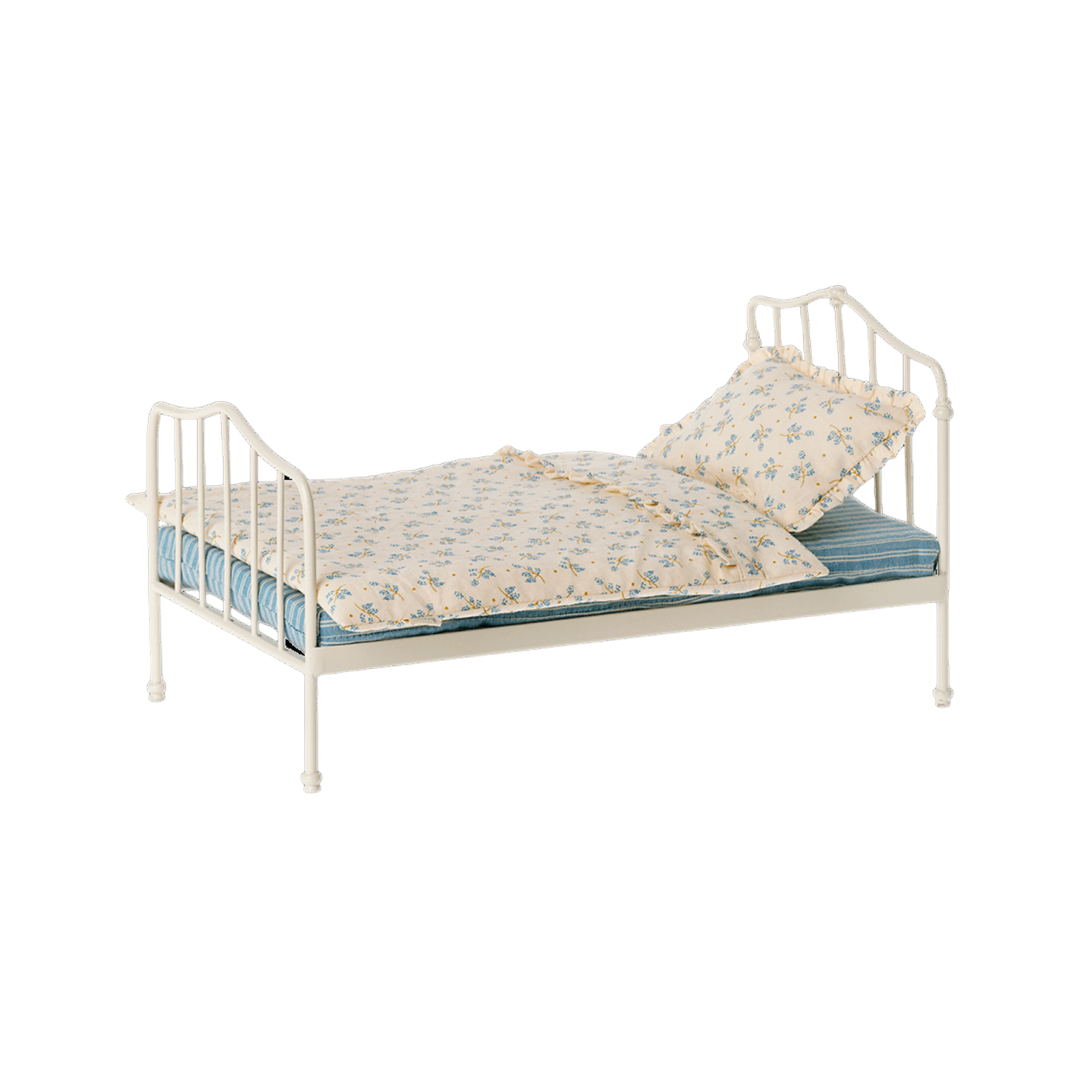 Maileg Bett für Puppenhaus Blau