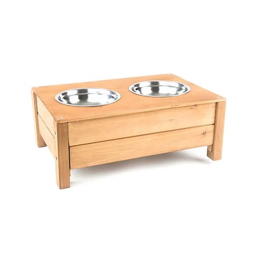 Comedouro e bebedouro para cães TK-Pet com base