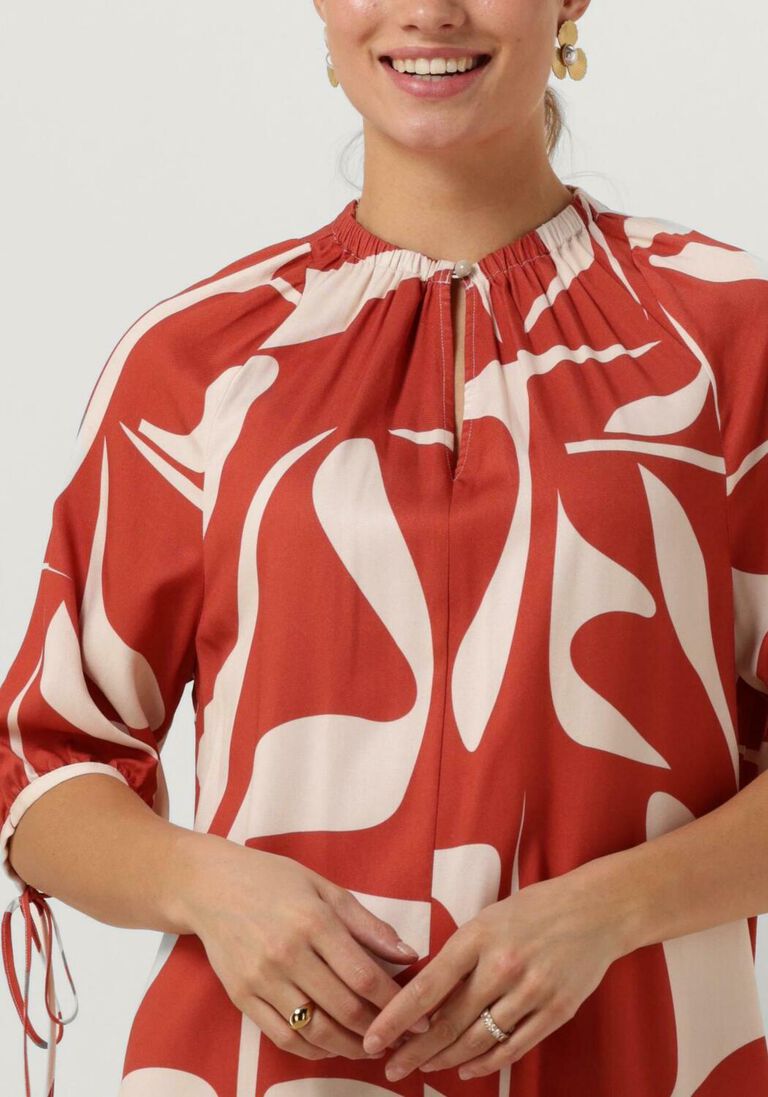 ANOTHER LABEL rode another label mini jurk maysa dress s/s