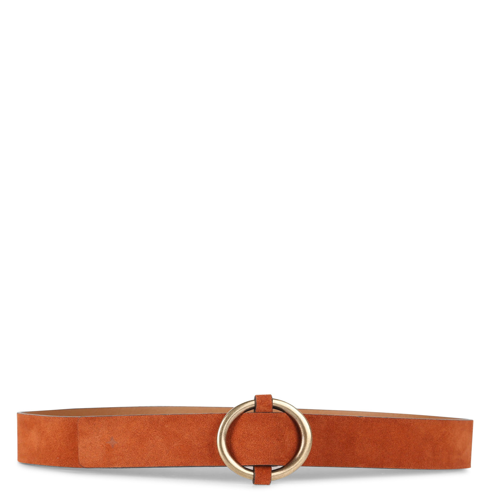 TISAO SU - Ceinture à boucle en cuir | Orange