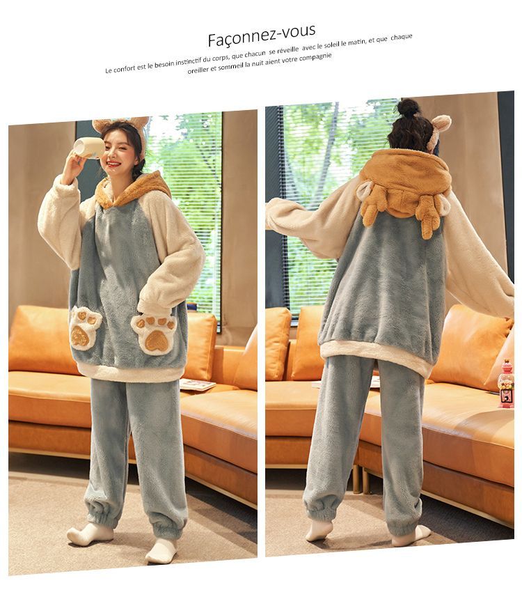 Jeony - Bijpassende fleece pyjamaset voor koppels