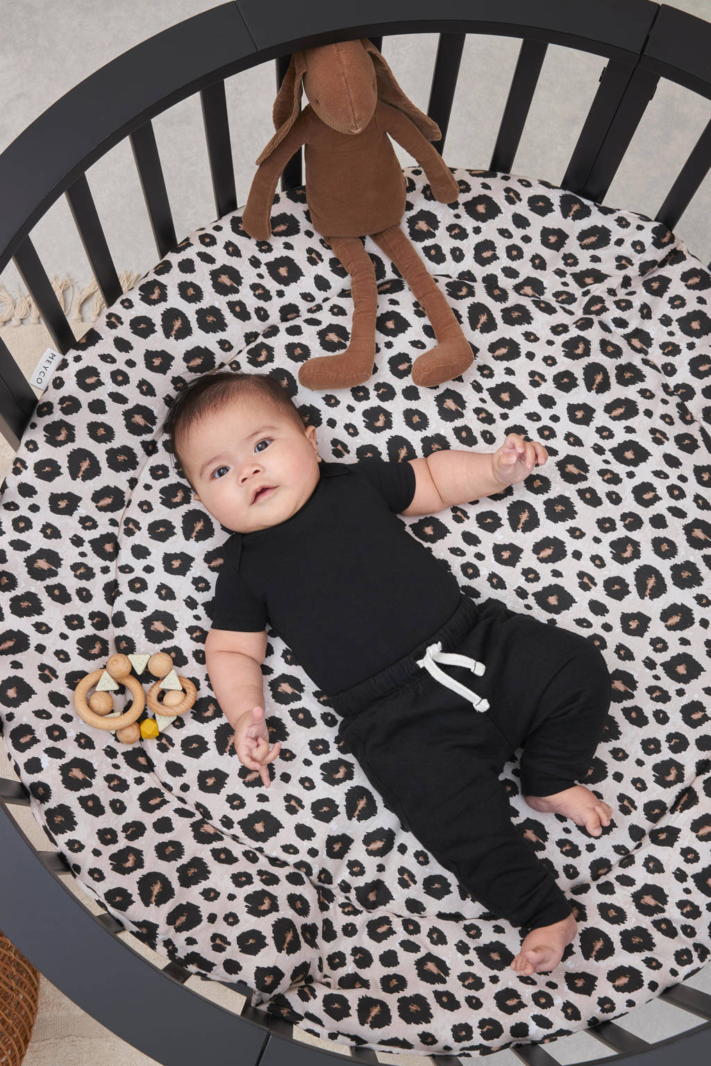 boxkleed Leopard Sand Melange