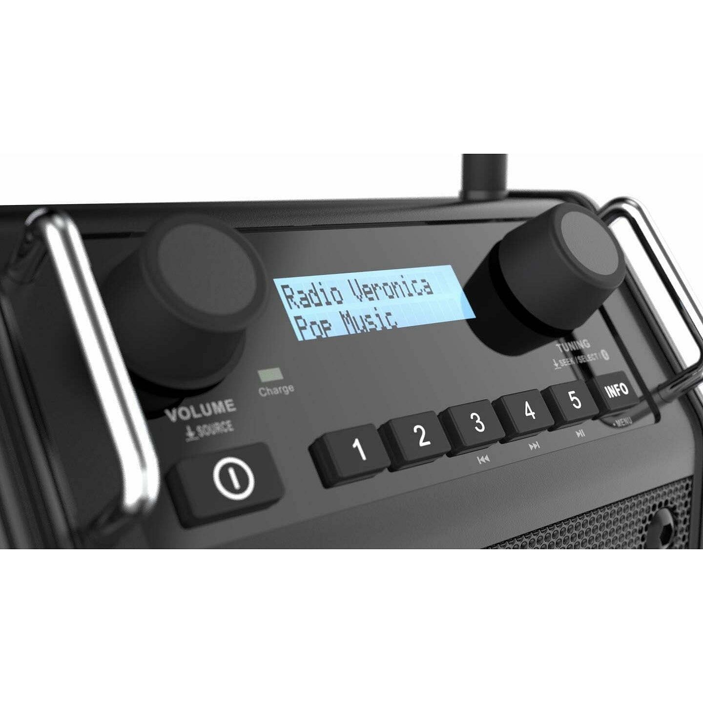 Perfectpro DPR2 DABPRO Bouwradio DAB  FM Bluetooth Oplaadbaar