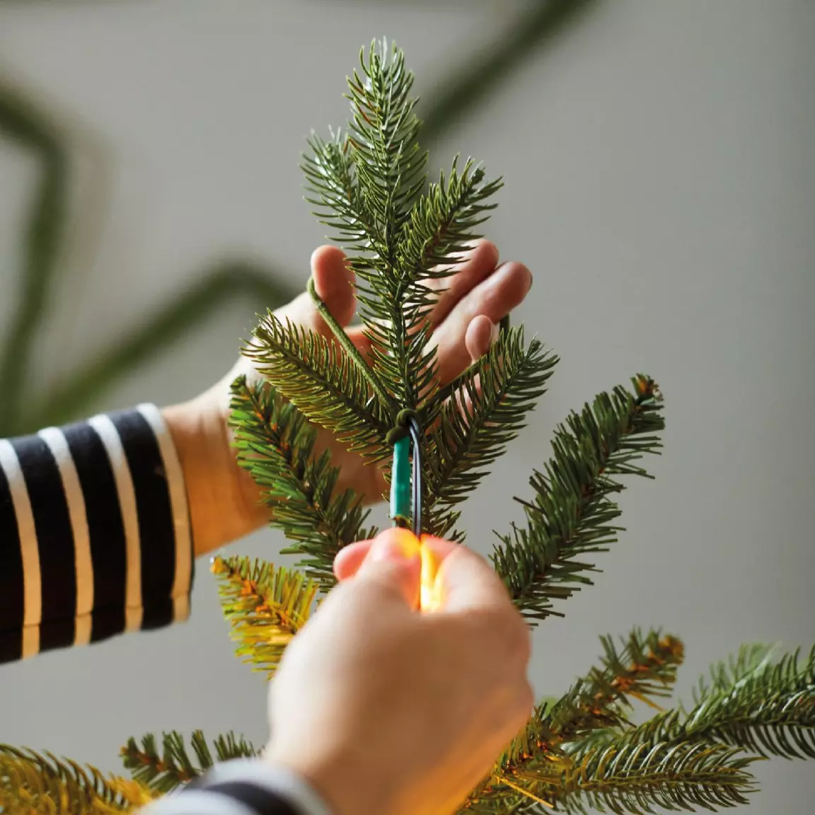 Rideau pour sapin H2,40 m 832 Micro LED Blanc chaud