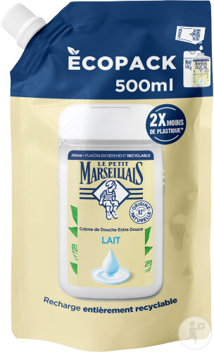Le Petit Marseillais Recharge Extra Douce Crème de Douche Lait 500ml
