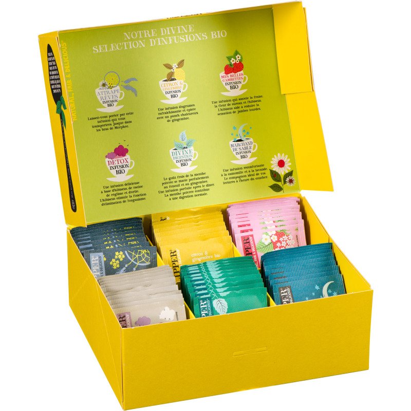 Infusions Bio Découverte Clipper -  Coffret de 60 sachets