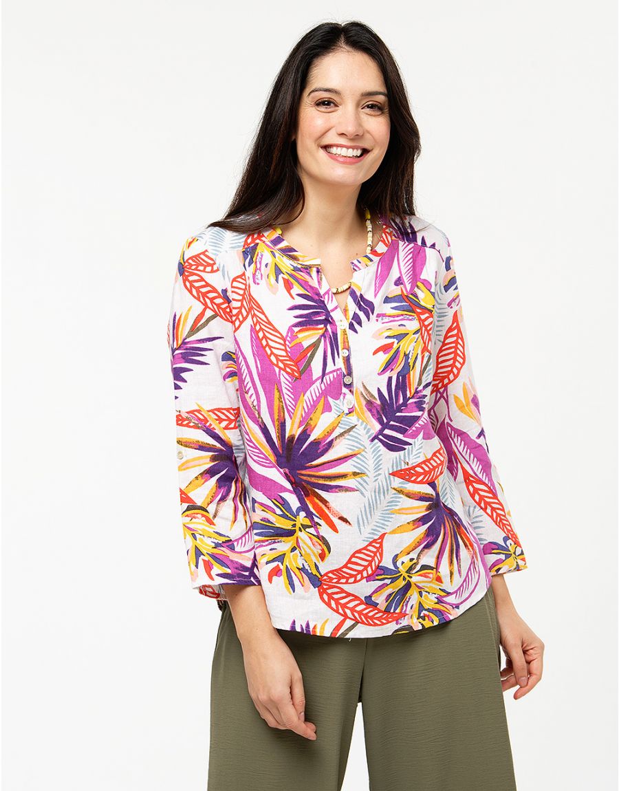 Blouse 100% lin blanc