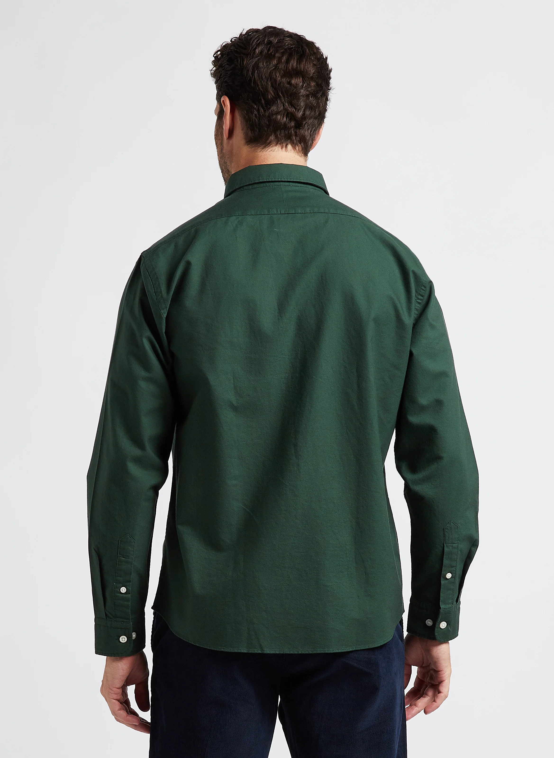 Chemise droite en coton | Vert