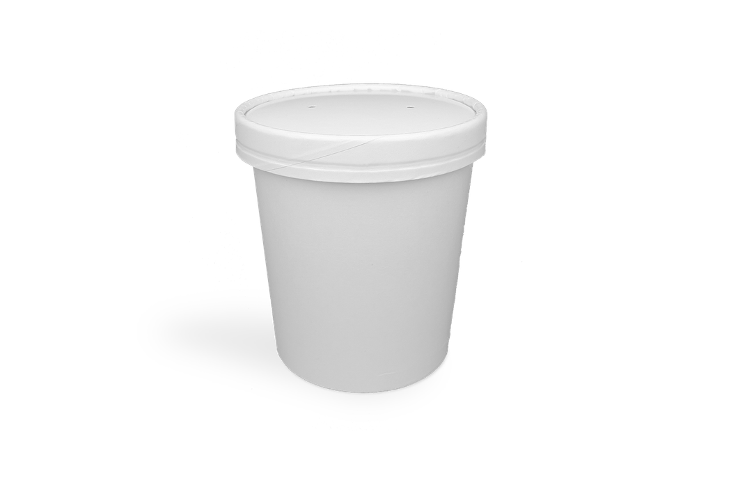 Deksel soepbeker 450ml Ø98mm karton wit