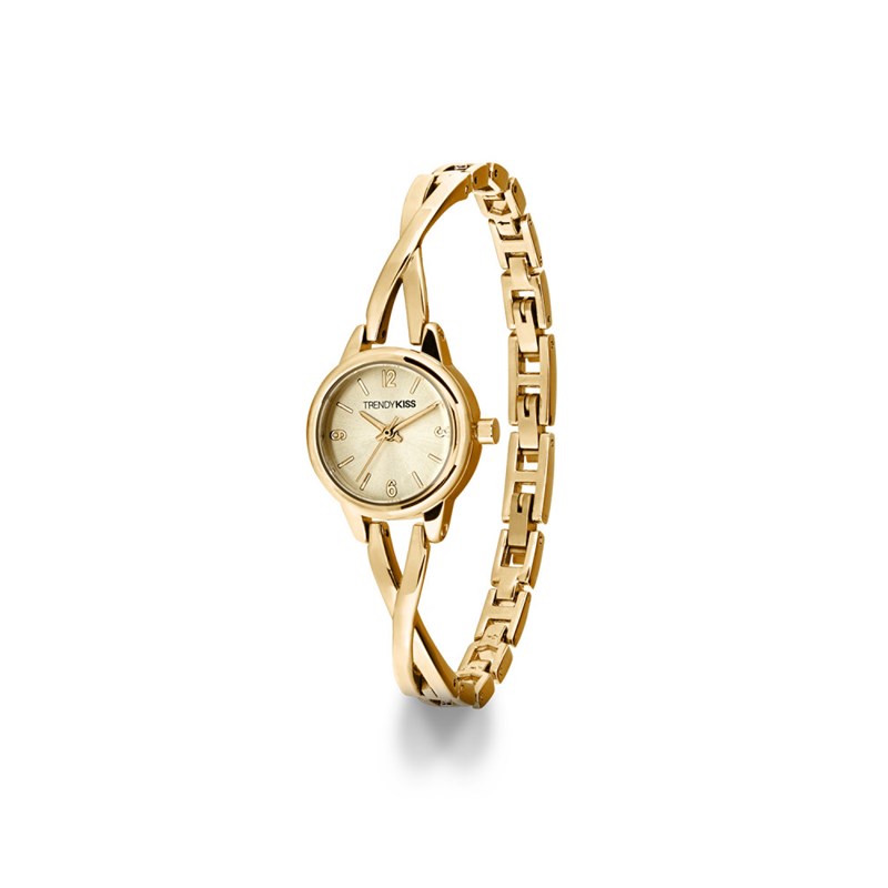 Montre femme analogique Trendy Kiss - Bracelet semi-rigide en métal - Viviane