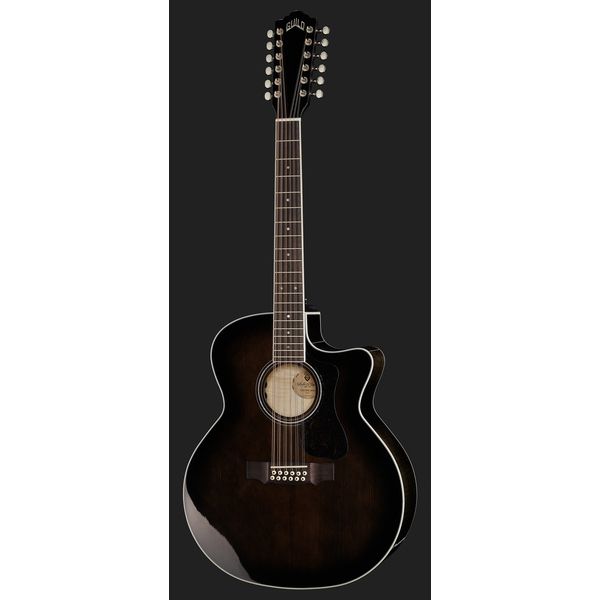 Guild F-2512CE Deluxe Trans Black B.