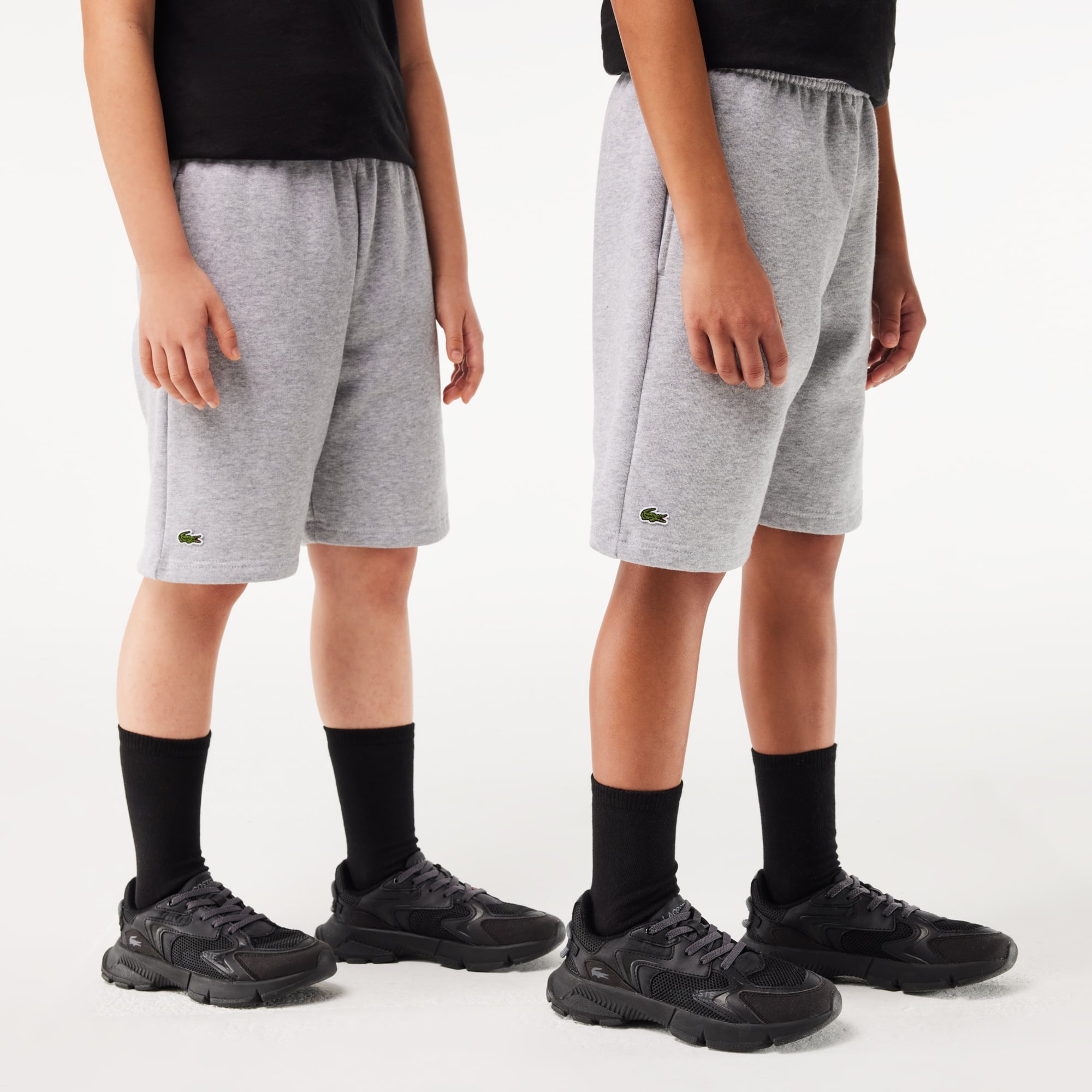 Short enfant Lacoste en molleton gratté de coton biologique Pantalons & Shorts - Gris - Lacoste - Enfant