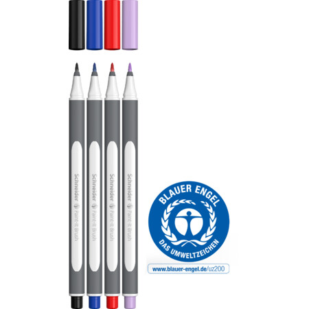 Schneider Paint-It 070 4er-Etui Brush pen - Brush