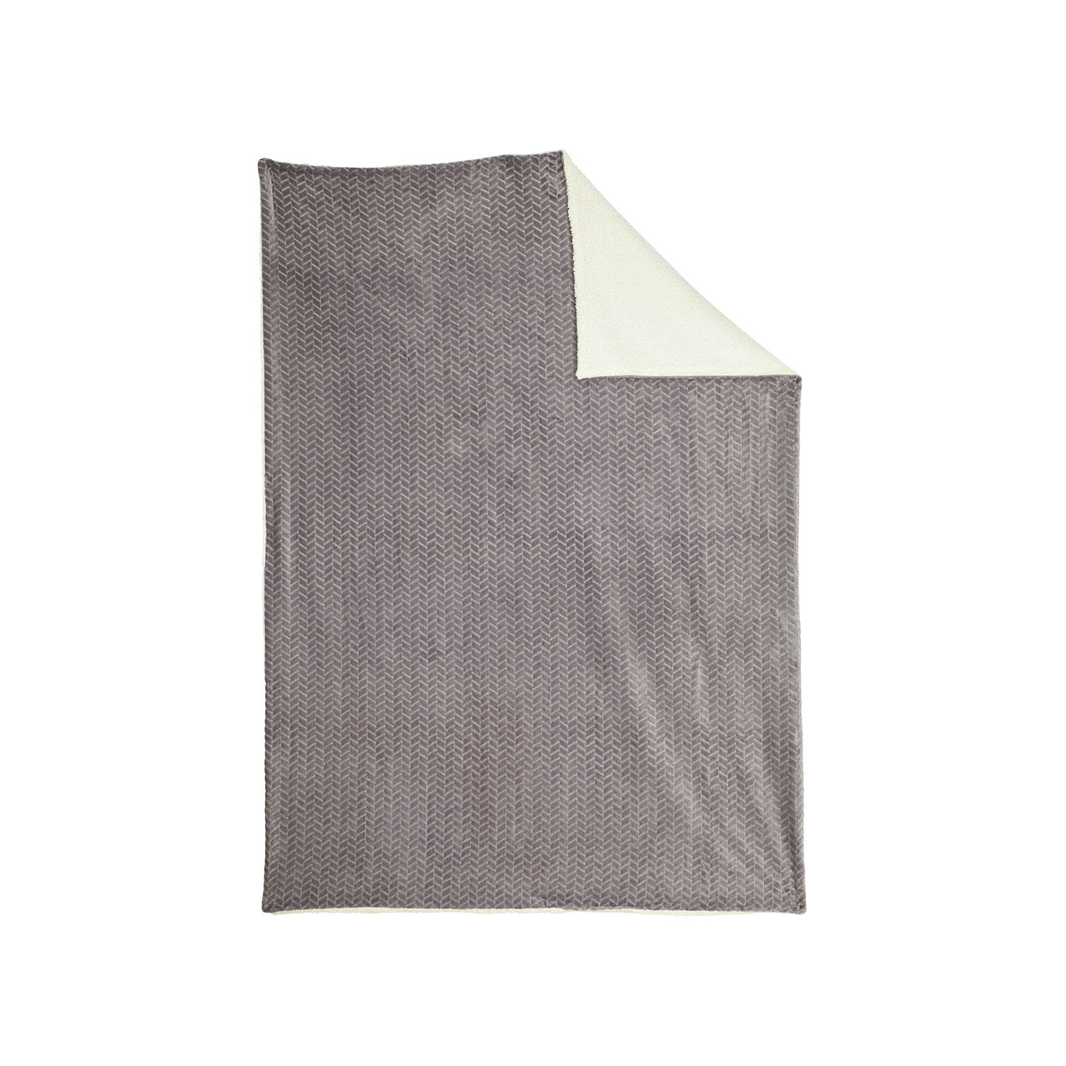 Kuscheldecke mit Fischgrätenmuster