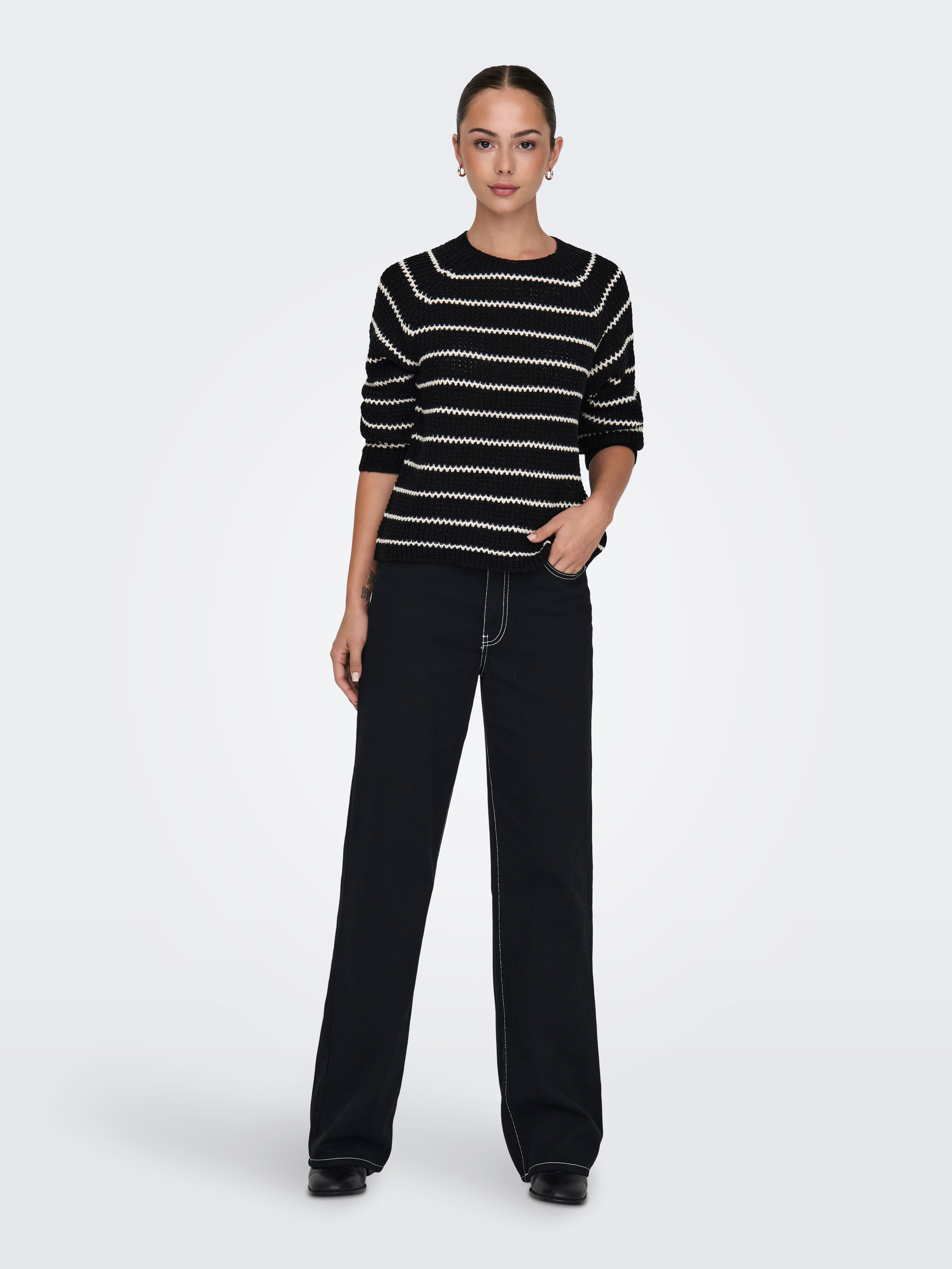 JDYELLEN Strickpullover Black