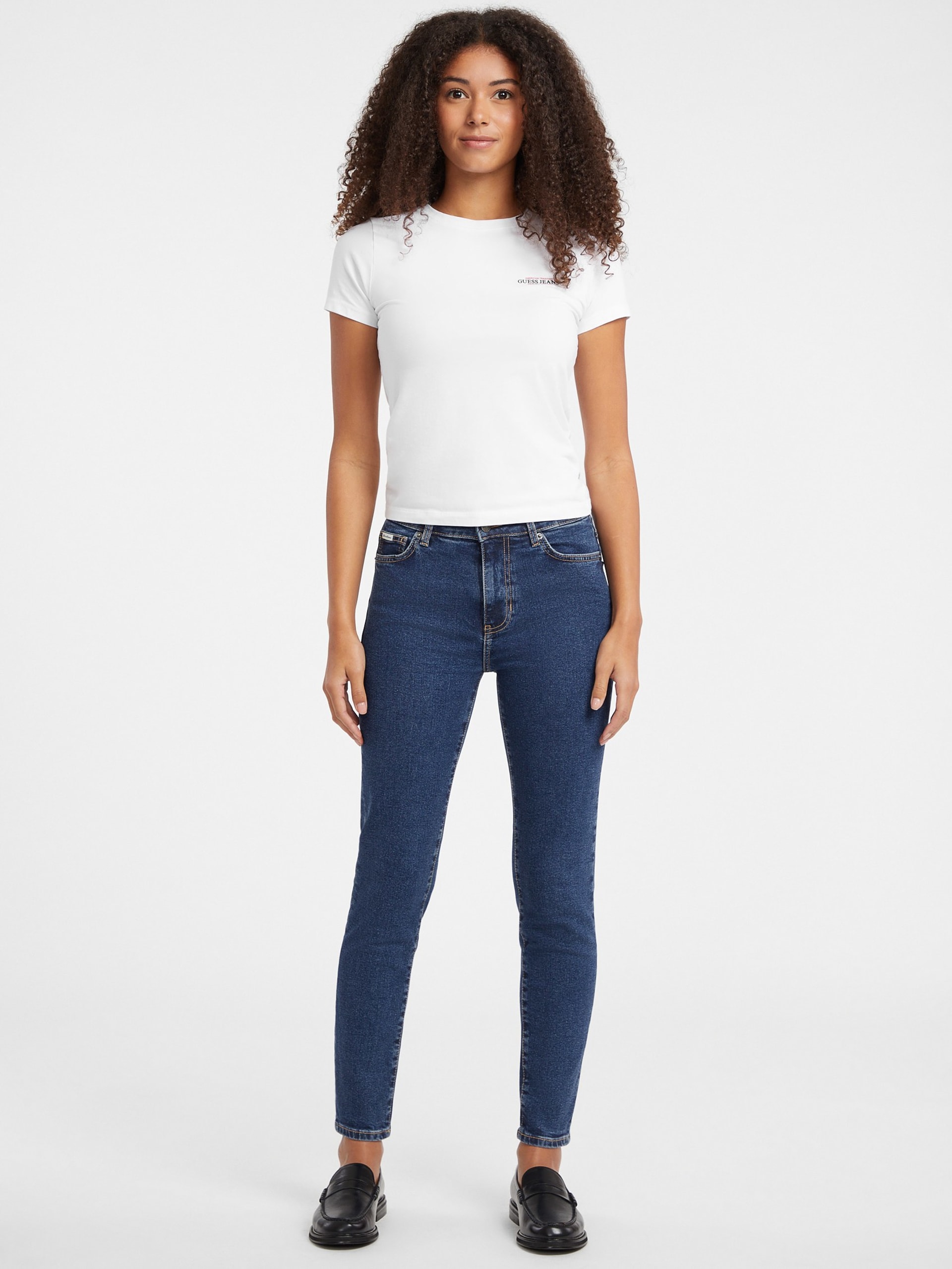 Calça jeans skinny de cintura alta G05