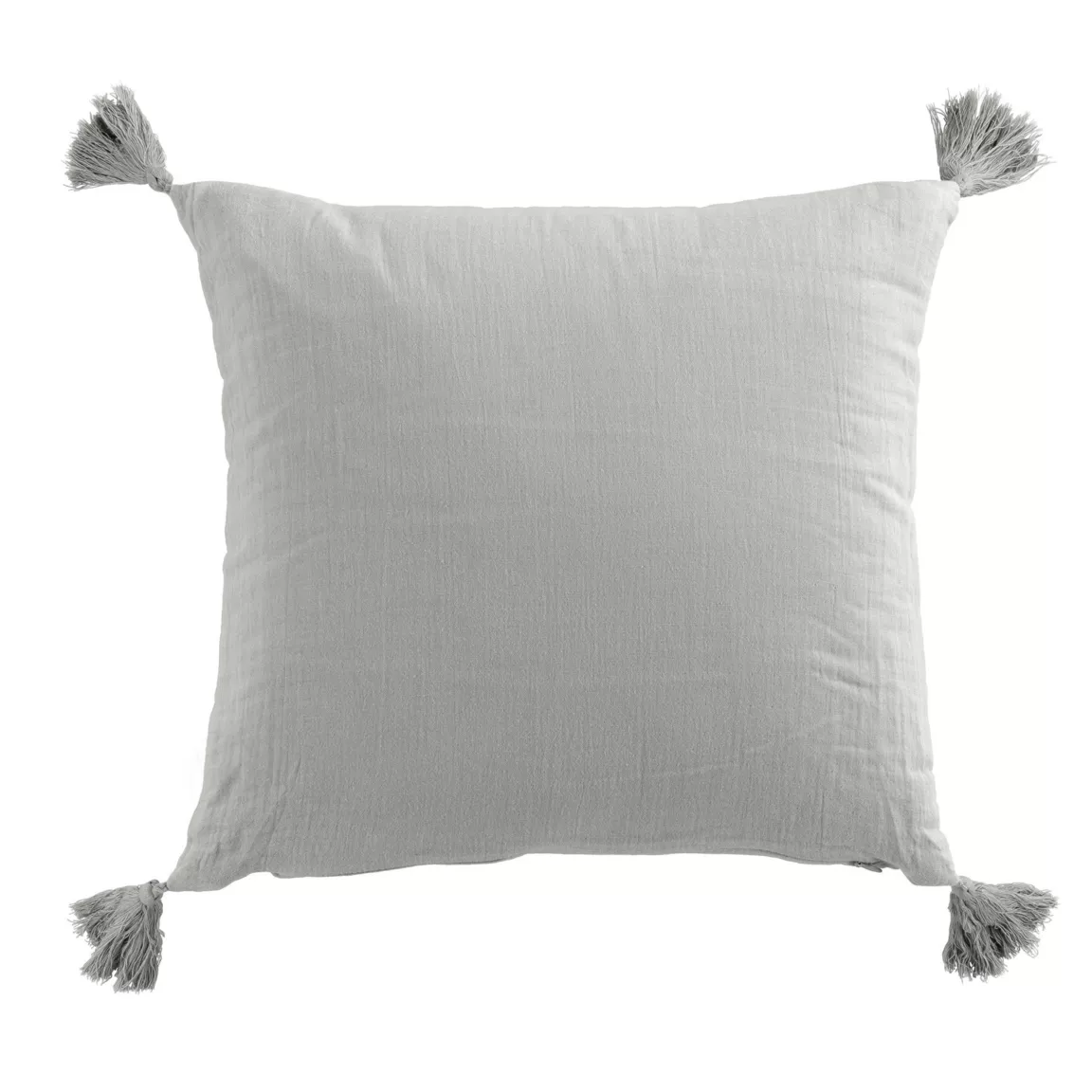 Coussin carré gaze de coton (40 x 40 cm) Gaïa Gris nuage