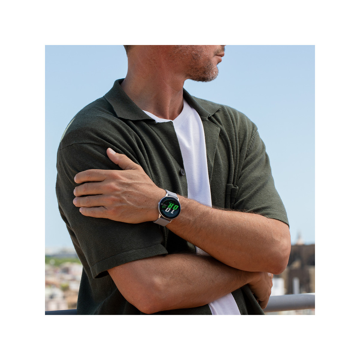 Montre Lotus connectée bracelet acier maille milanaise