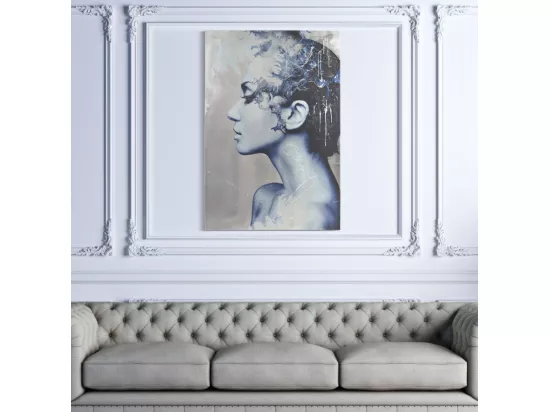 Impression sur toile avec applications multicolores 80x3,8x120 cm