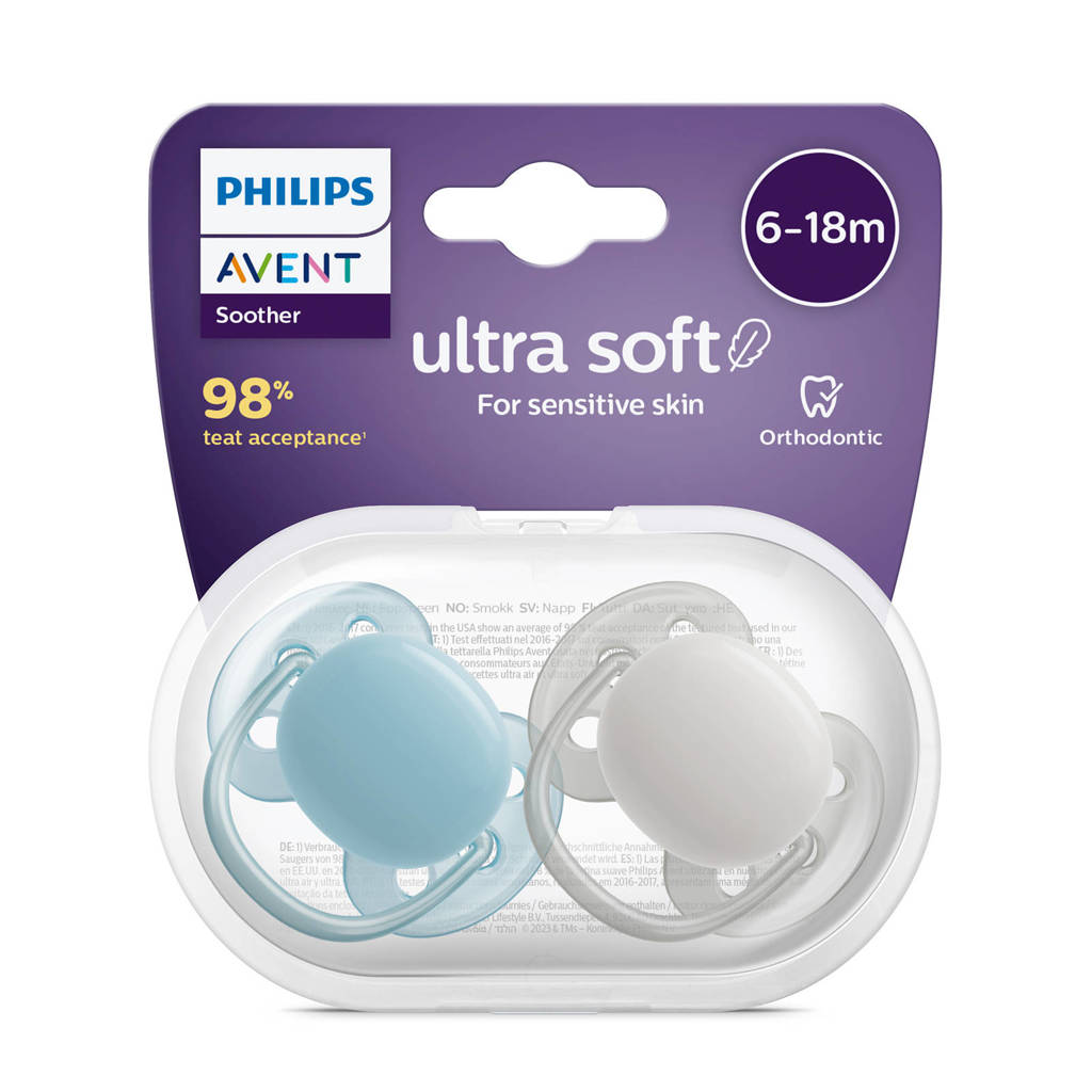 Een hele fijne speenfopspeen 6-18M 2 stuks SCf091/17