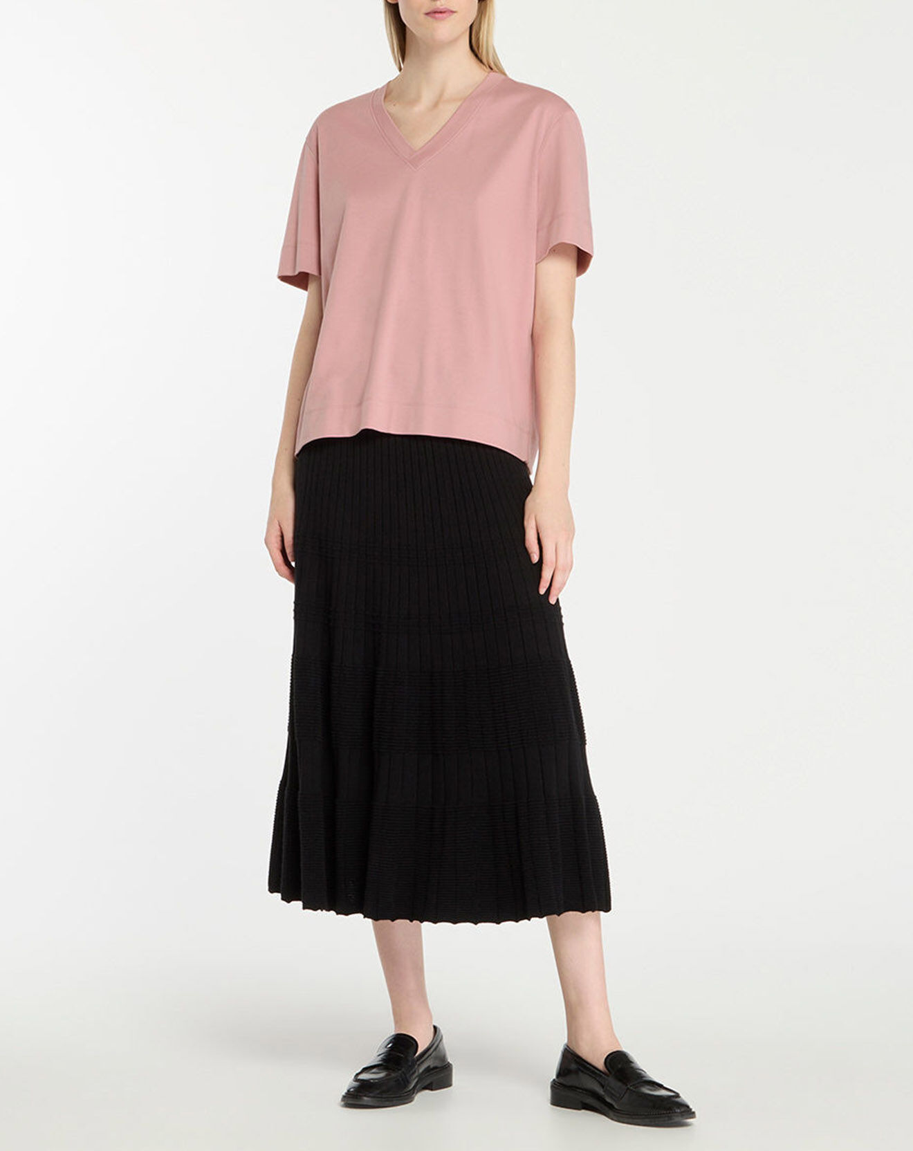 Jodhpur T-Shirt 100% Coton Biologique Baribo col V rose
