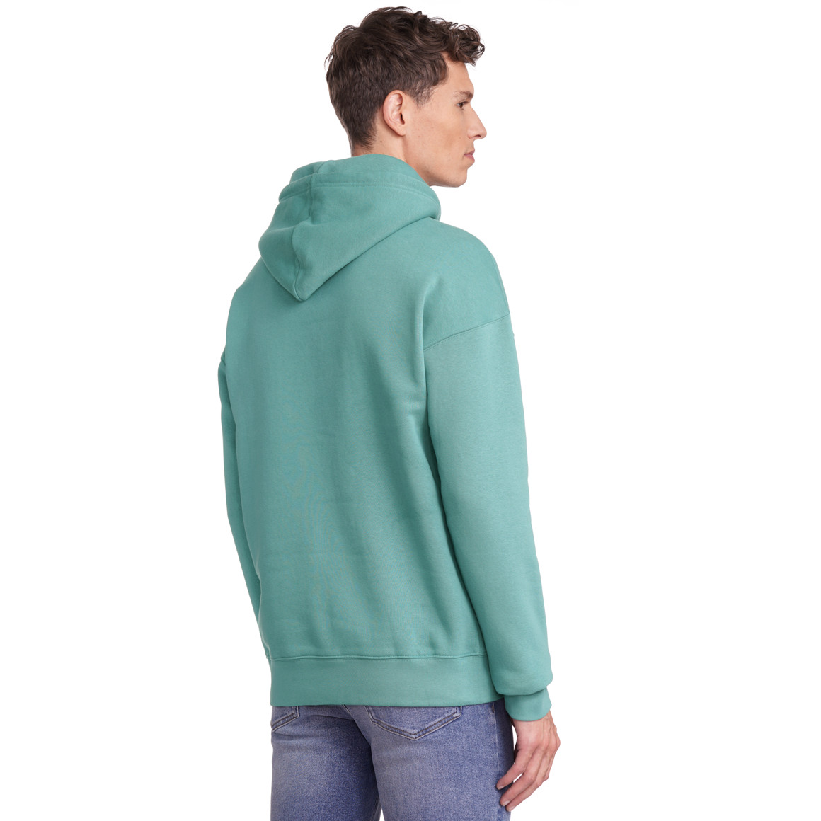 Jonas Nielsen Herren Hoodie mit kleiner Logo-Stickerei dunkelgrün
