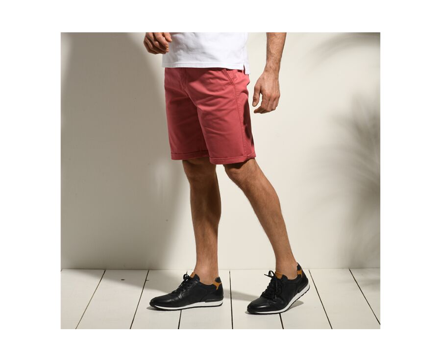 Bermuda chino homme Framboise - BARRY