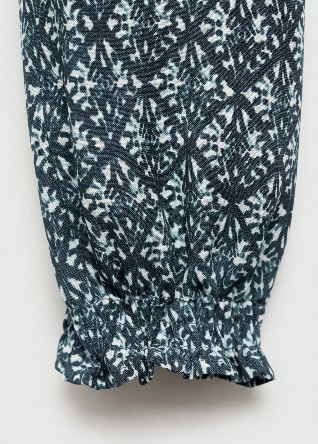 MANGO TEEN gebloemdetop donkerblauw/turquoise/wit