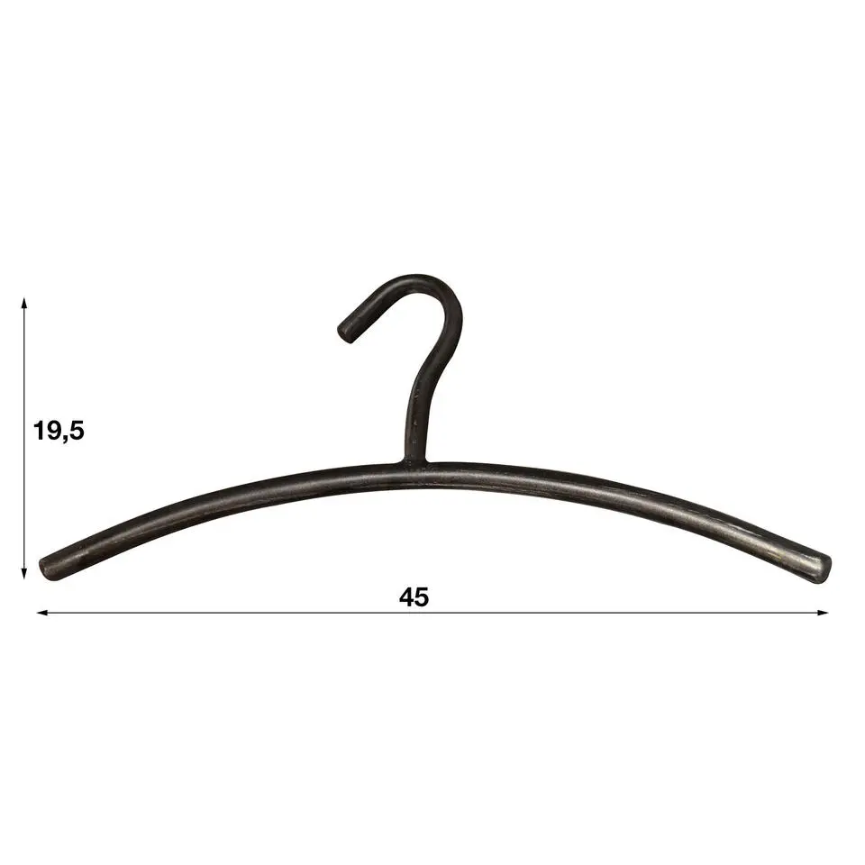 Hoyz Collection - Garderobehanger Ronde Buis - Gun Metal - 6 Stuks
