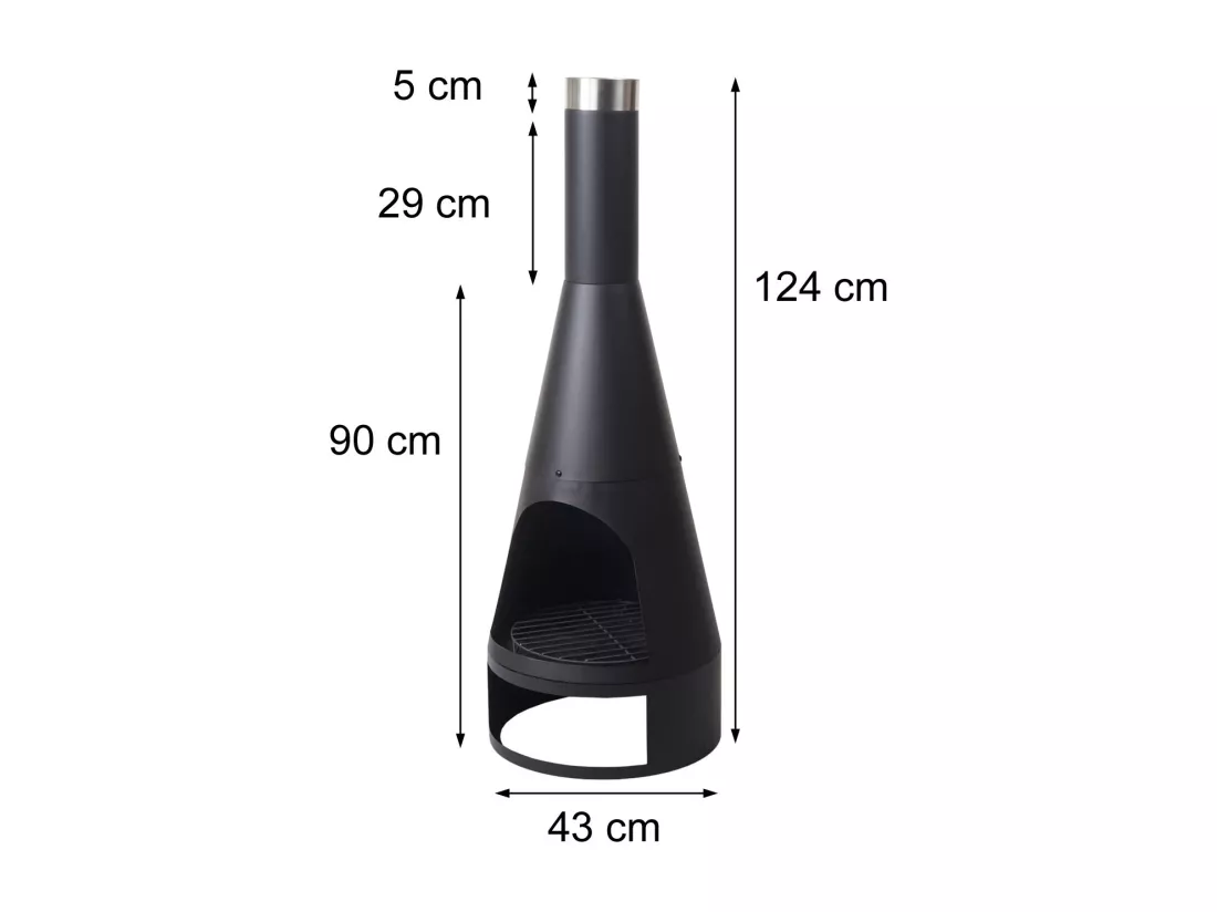 Four de jardin MCW-K90, 120x43cm noir