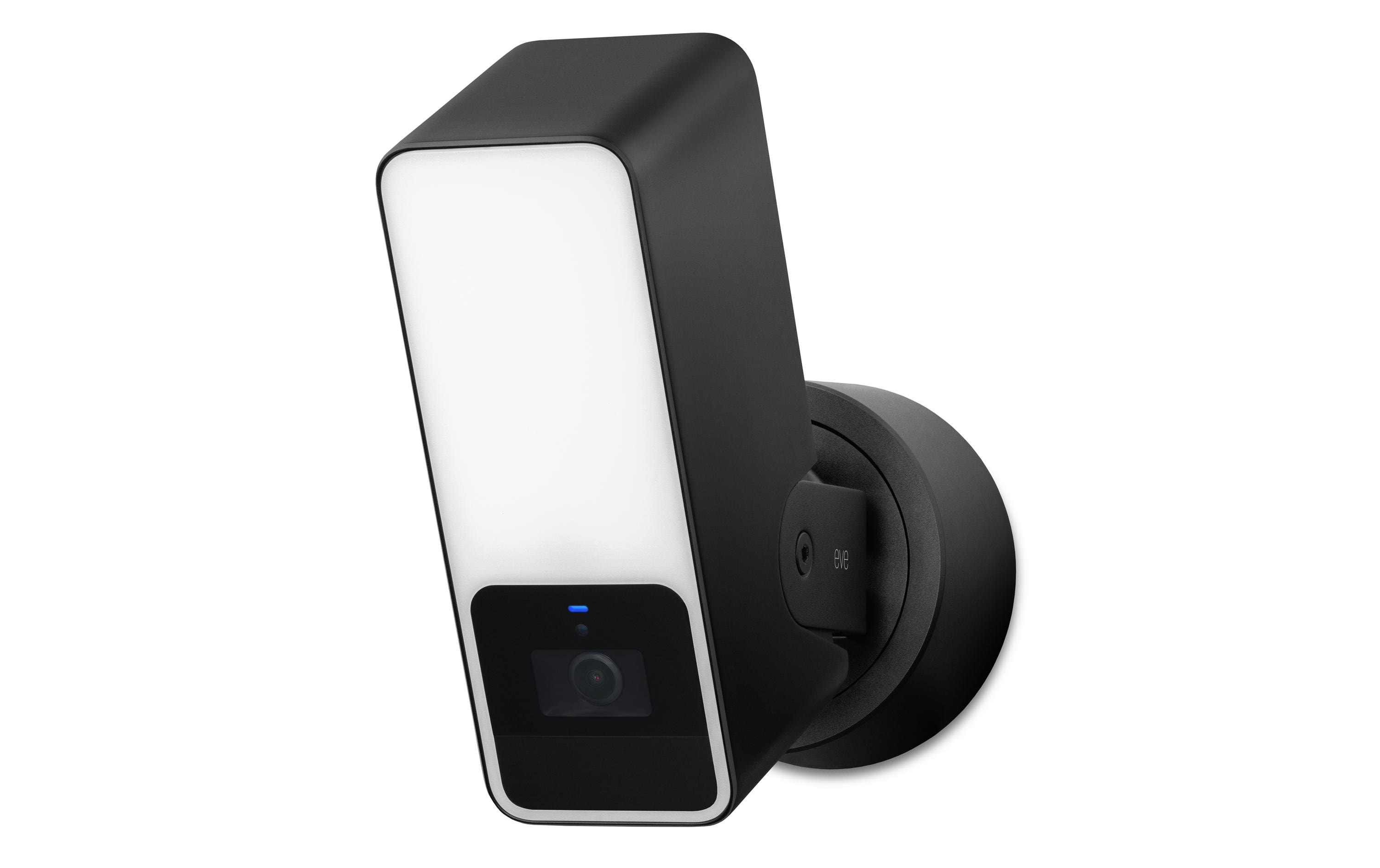 Eve Outdoor Cam Schwarz<br>Smarte Aussenkamera mit Flutlicht