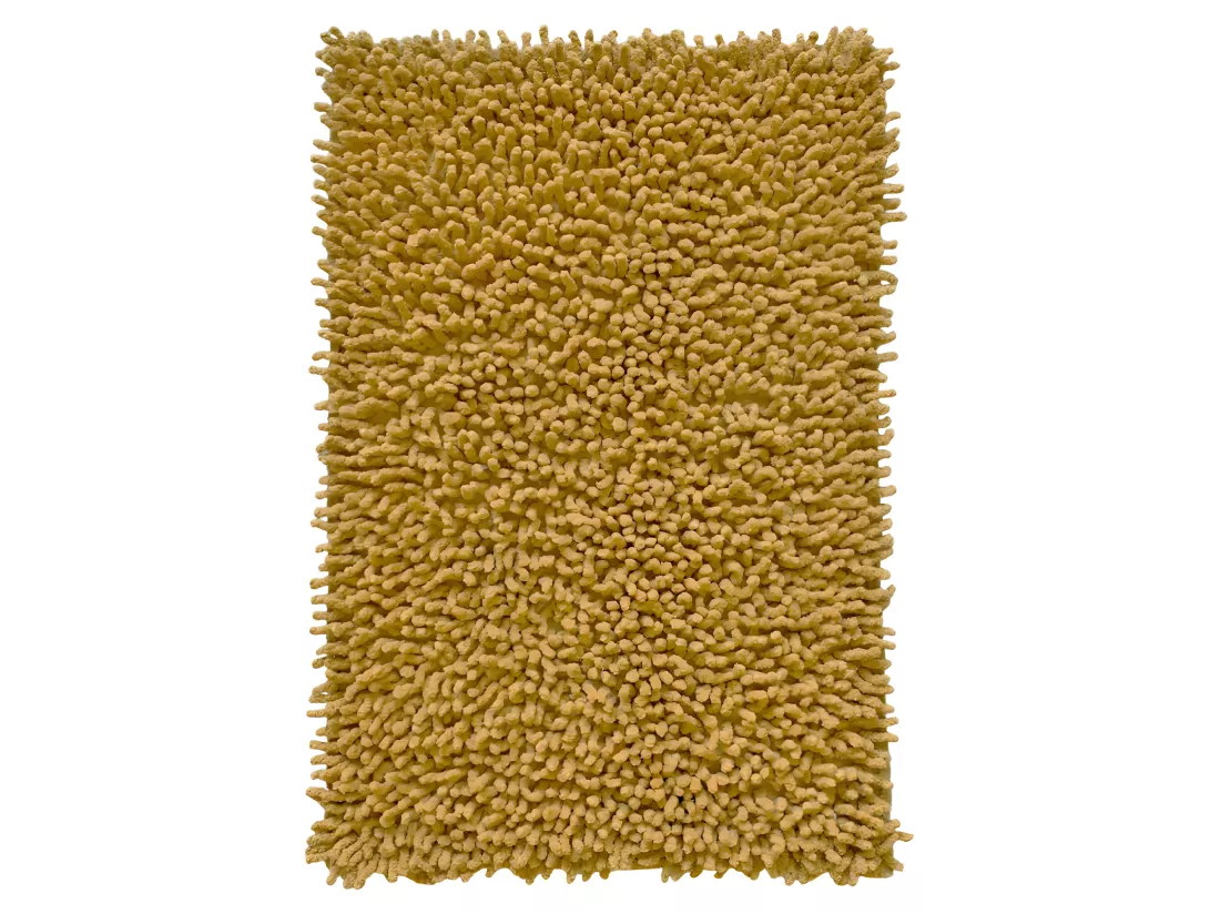 Tapis de salle de bain 40 x 60 cm coton chenille moutarde - NAPOLEON