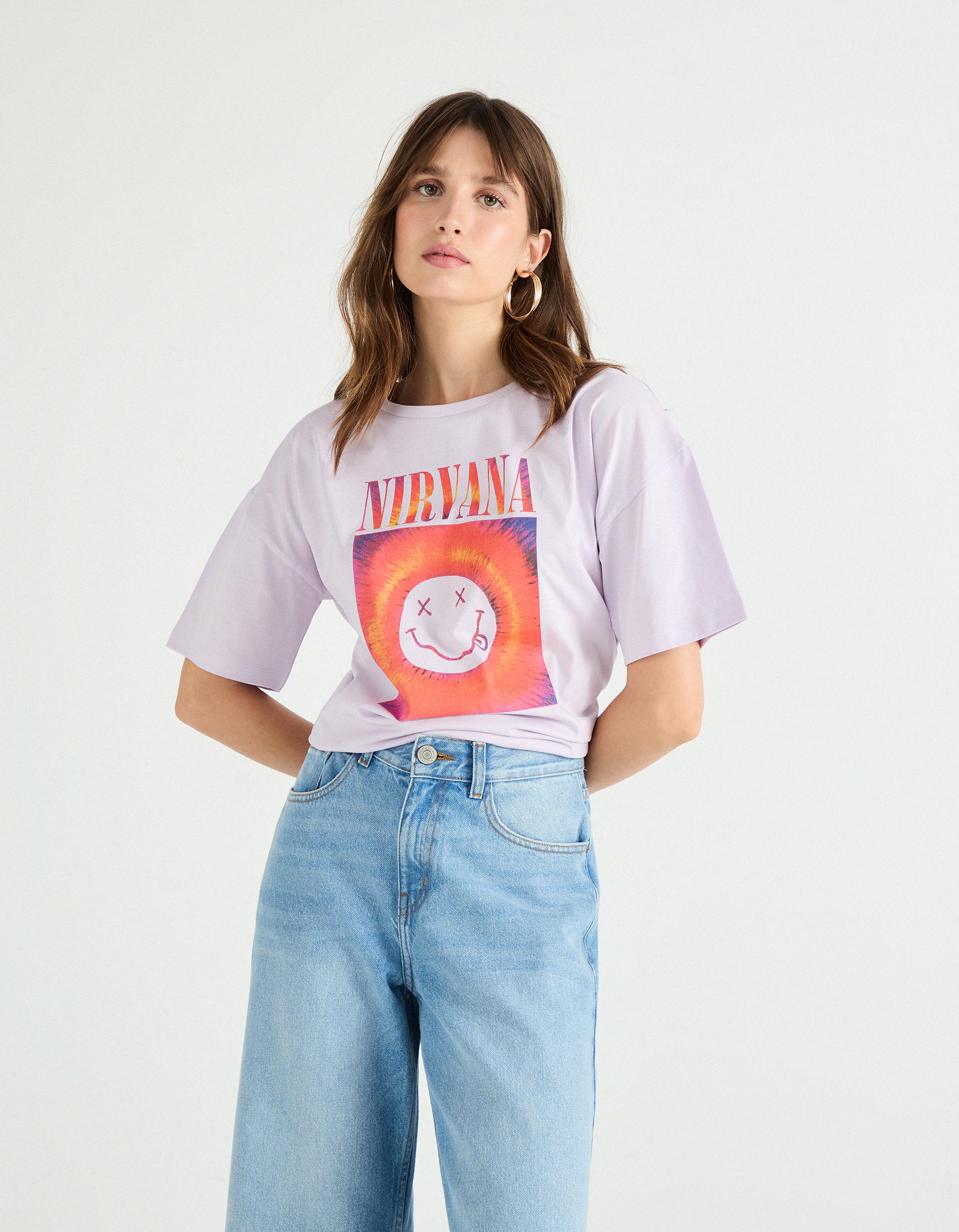 T-shirt 'Nirvana', Mulher, Roxo