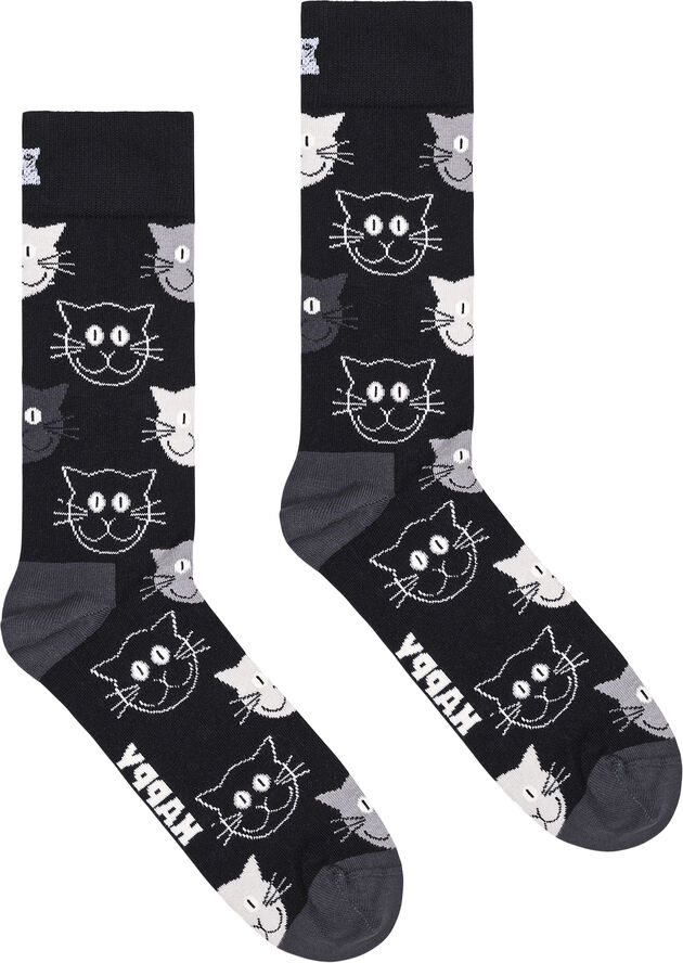 Happy Socks 3-Pack Mixed Cat Socks Gift Set Navy