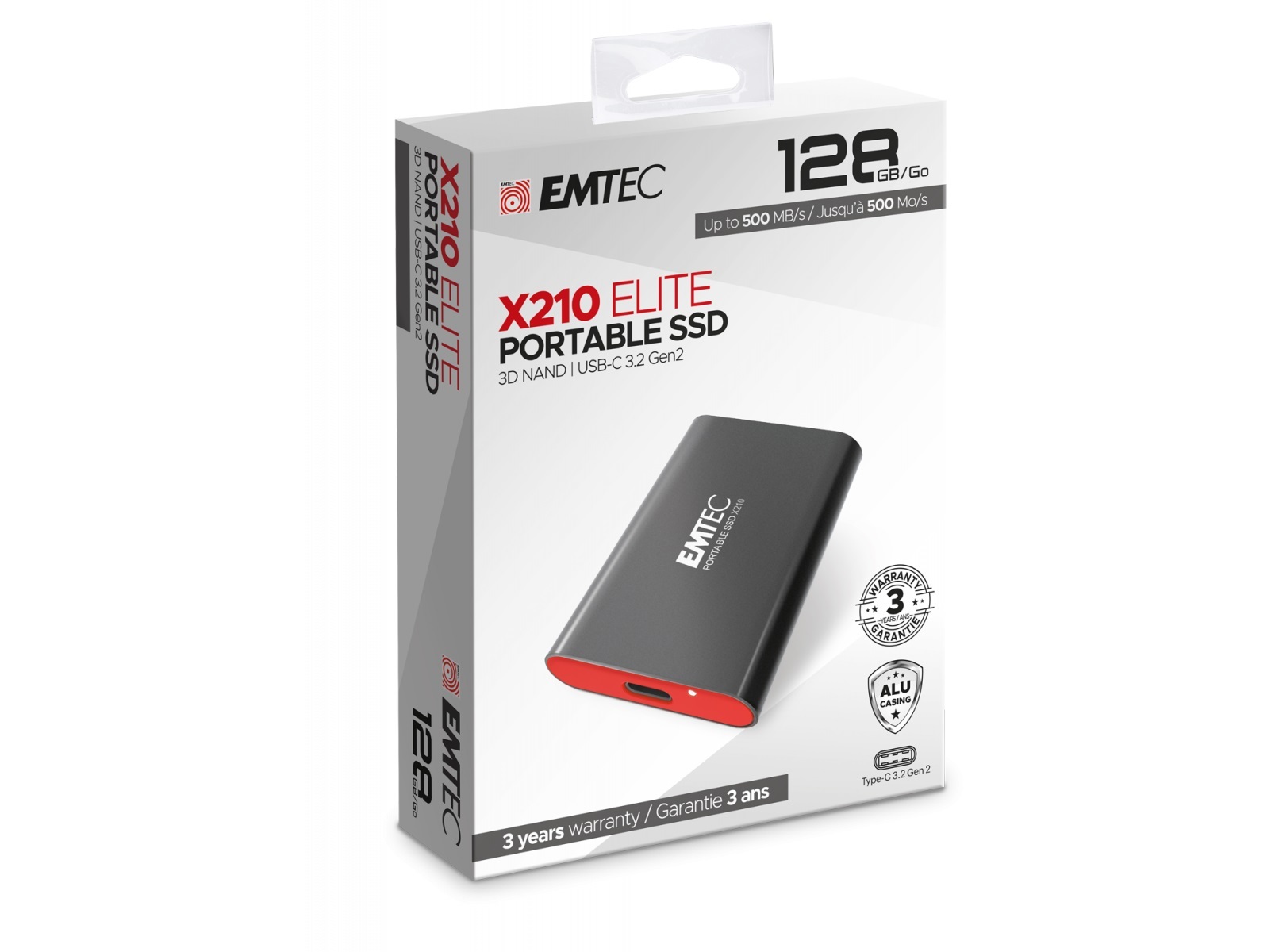 DISCO EXTERNO EMTEC X210 E174710 SSD 128GB