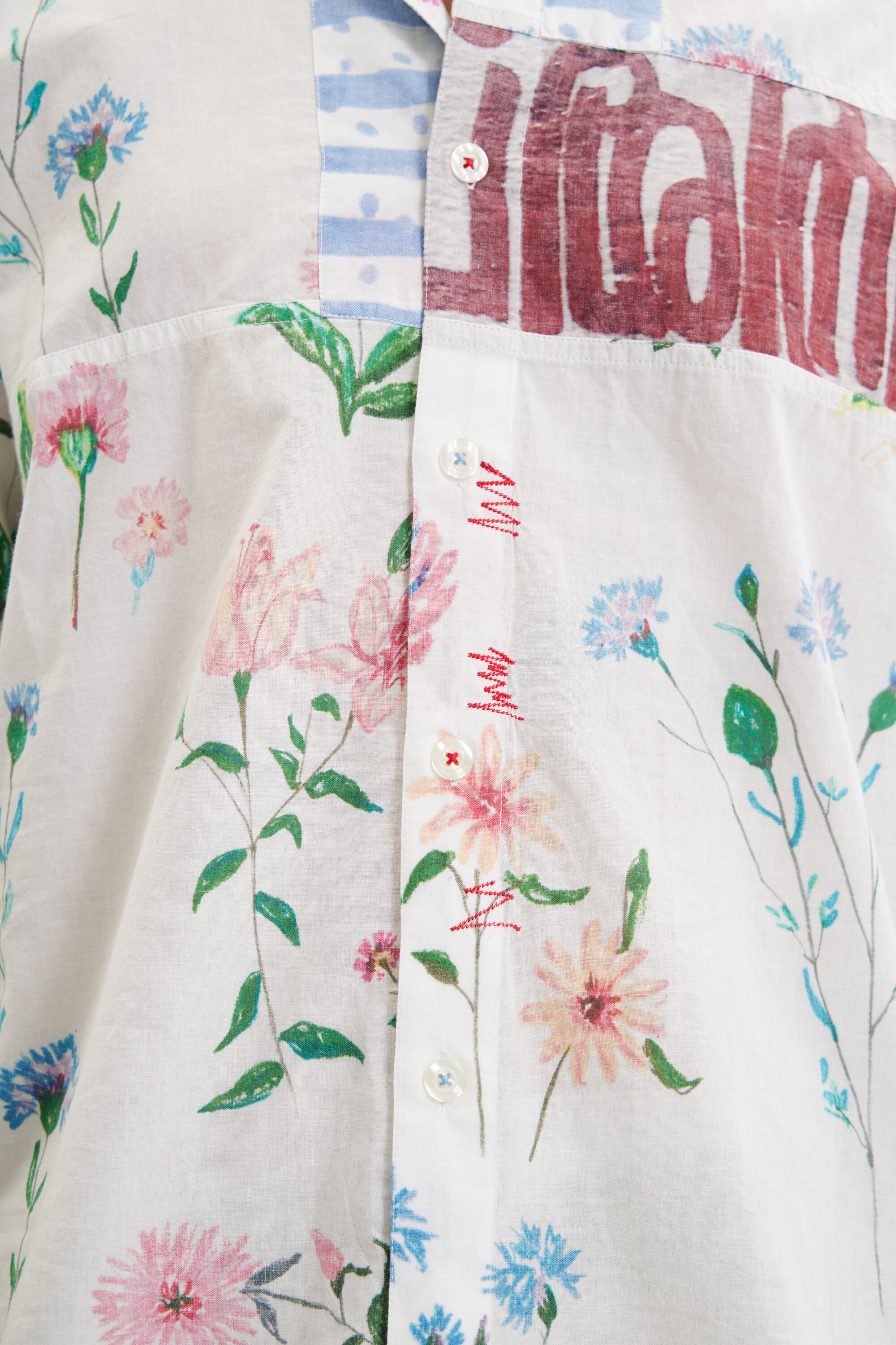Chemise voile fleurs